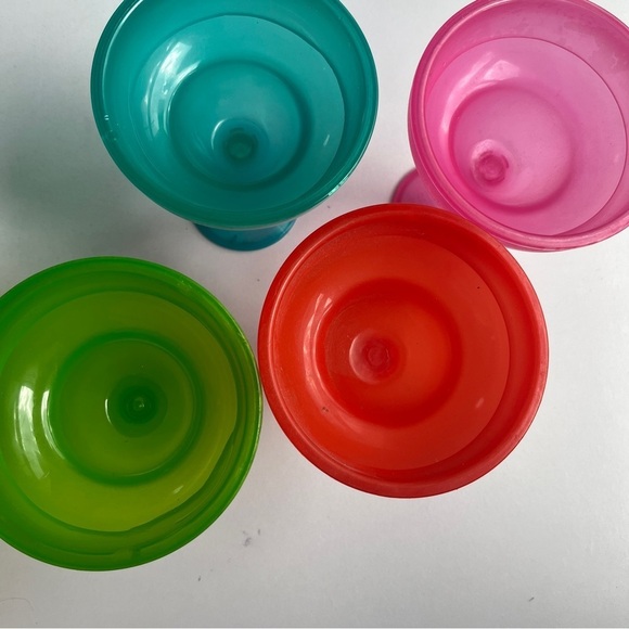 Neon Plastic Margarita Glasses - Set of 4, Each cup holds 12 oz - Fiesta - Picture 2 of 6